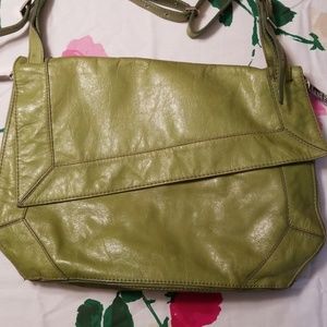 Kooba Large Green Crossbody Messenger Gently Used